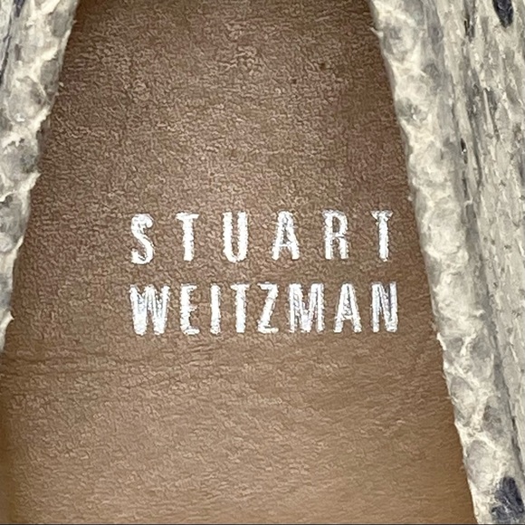 STUART WEITZMAN Snake & Chain Leather Loafers, EUC - Picture 9 of 11